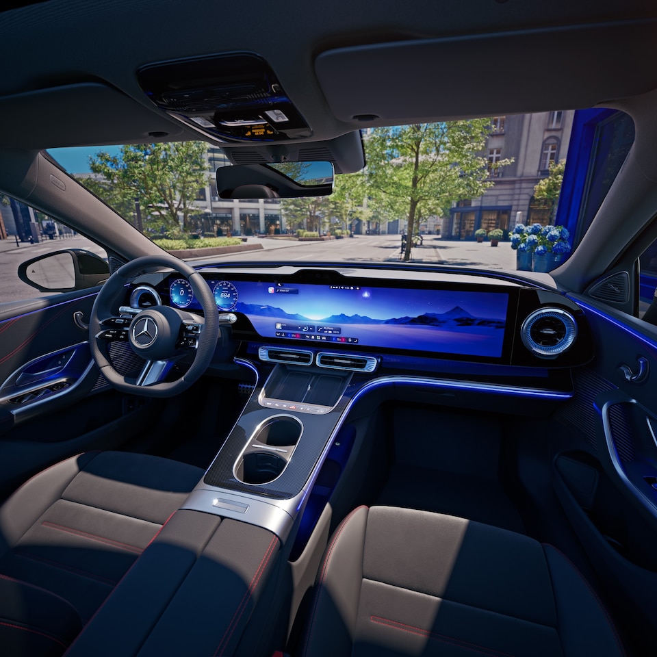2026 Mercedes-Benz C-Class MBUX dual-screen digital displays