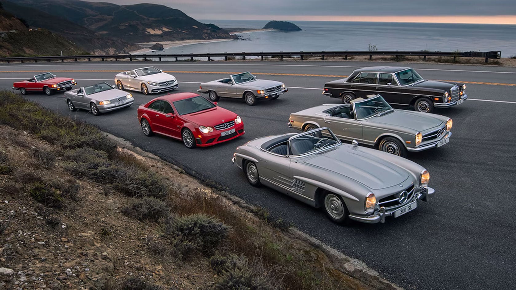 Mercedes-Benz historic vehicles.